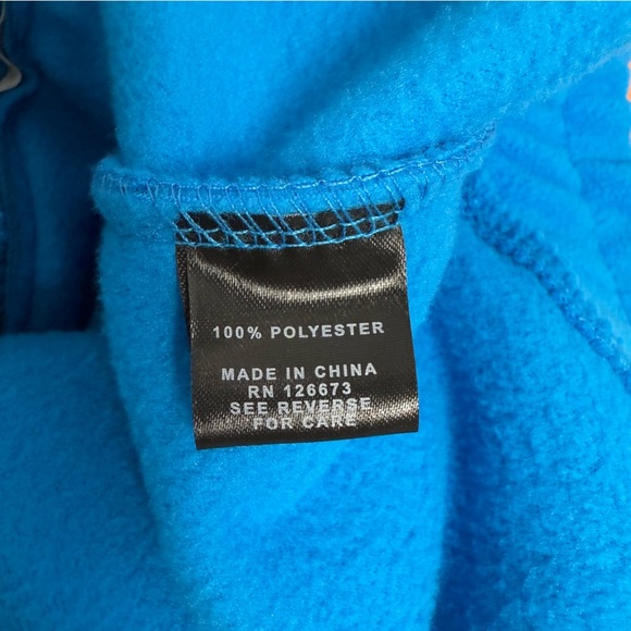 Carolina Panthers Fleece Coat Jacket Full Zip Adult Medium NFL Team Apparel NWOT - Picture 6 of 8